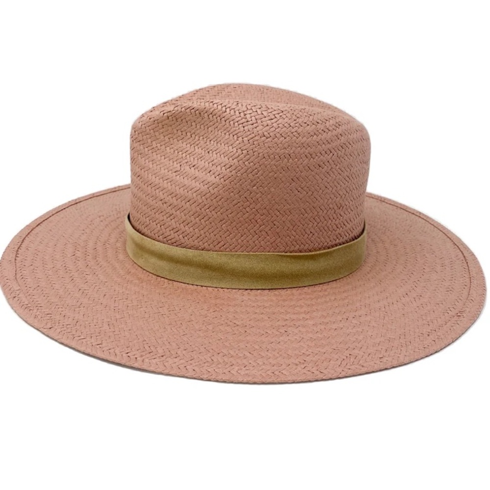 Lovely Bird - SAN SEBASTIAN STRAW FEDORA QUARTZ PINK - Sz. M - Picture 2 of 7